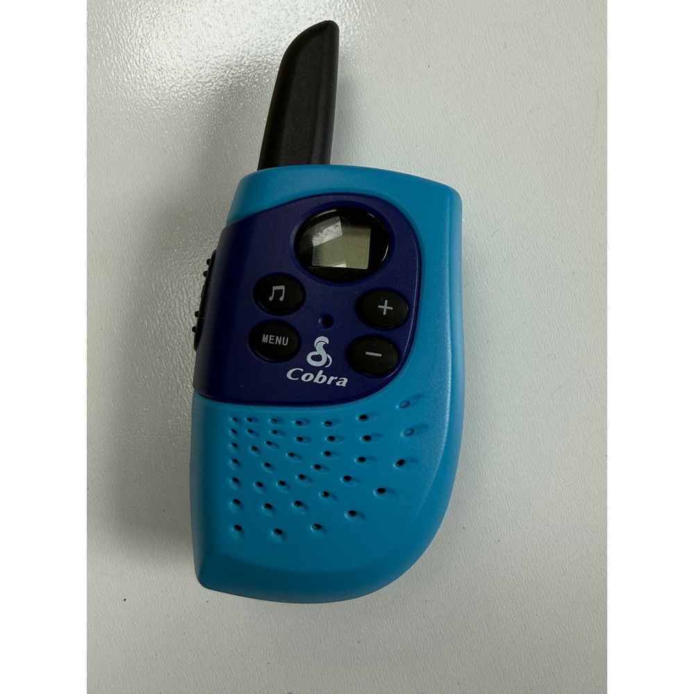 Cobra Two Way Radio Walkie Talkie Blue Handheld Communication Device with Clip